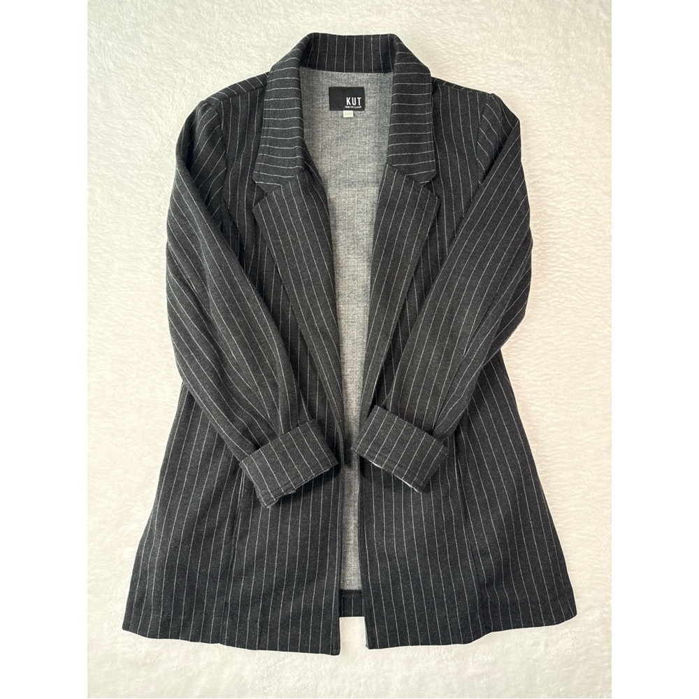 Kut from the Kloth Babette Charcoal Pinstripe Blazer - Picture 5 of 5